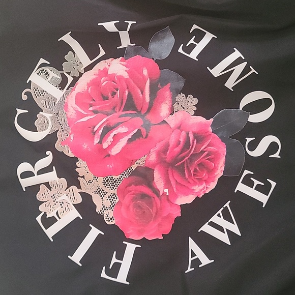 Reversible! Girls Flight Jacket with Faux Fur Size 10 - Picture 9 of 10